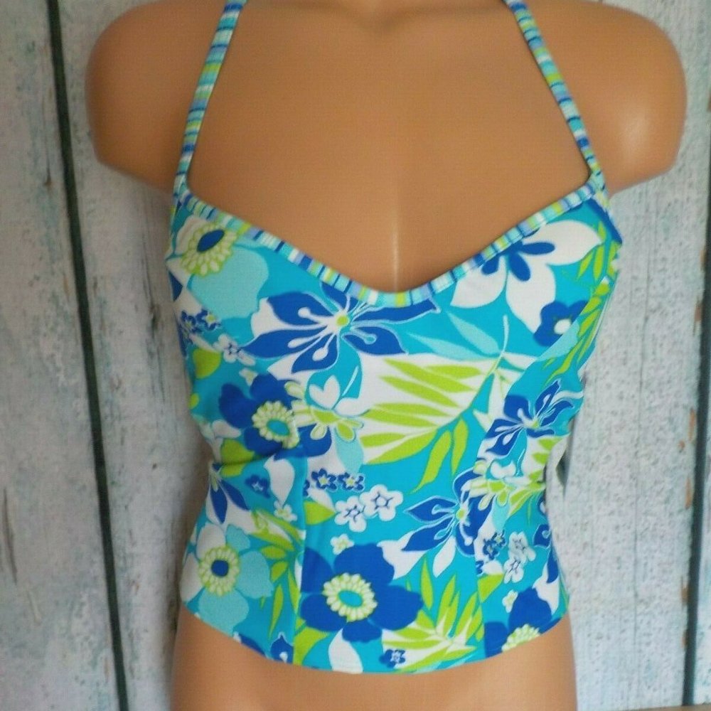 Christina Swim Floral Padded Tankini Top NWT